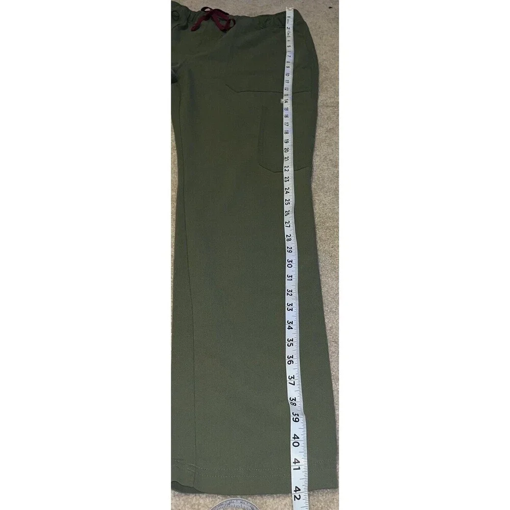 Figs (S) Moss Green Mens Jogger Scrub Pants & Top Set Technical Collection (FLAW - Picture 15 of 16